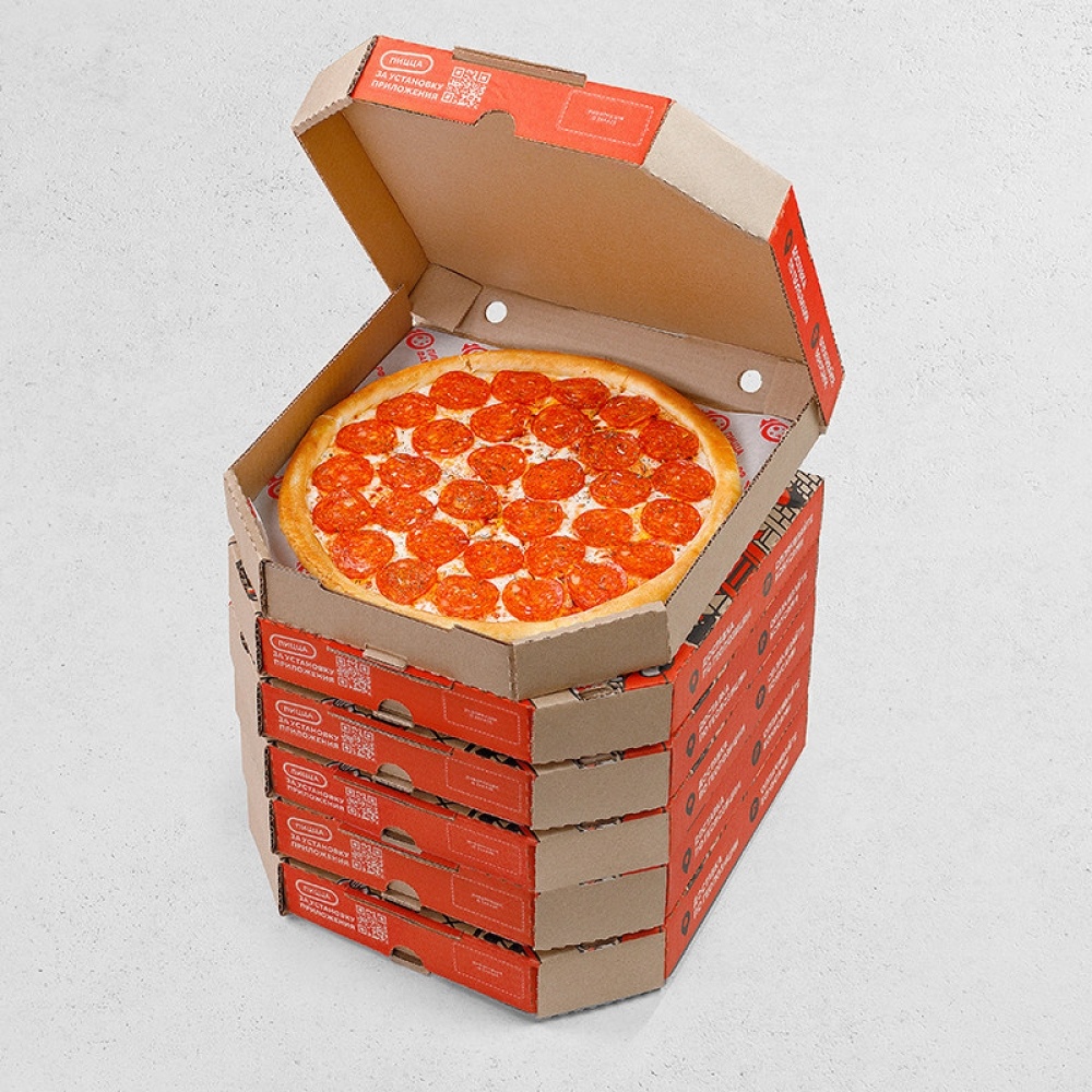 Шесть средних пицц