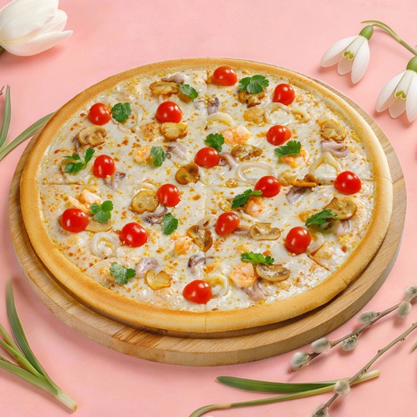 Пицца Том ям с морепродуктами