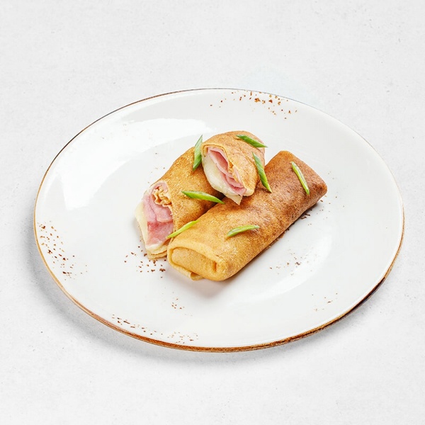 Блины с ветчиной и сыром