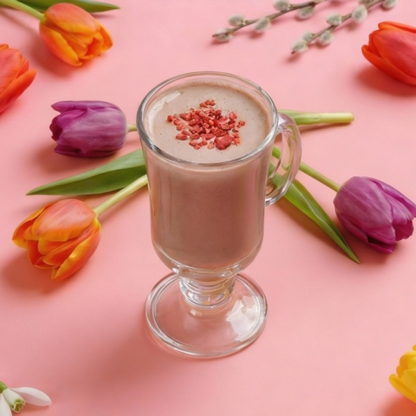 Какао с малиной