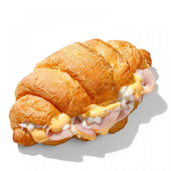 Круассан с ветчиной и соусом гриль-бургер