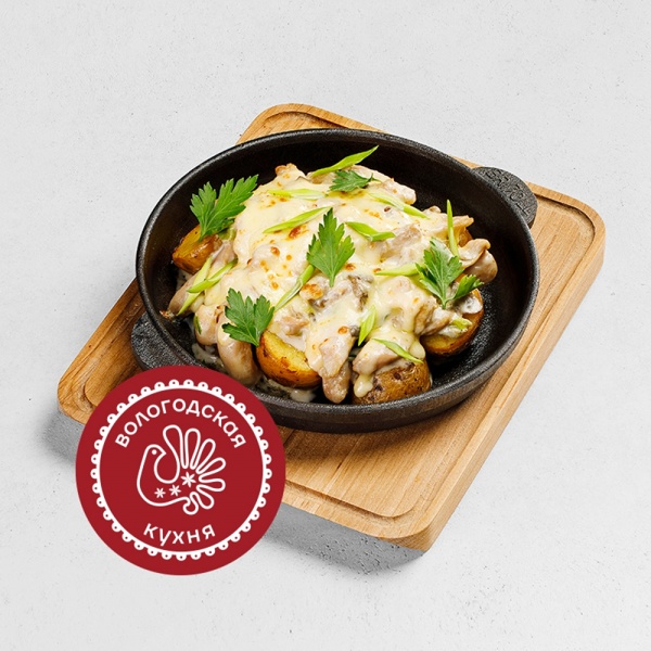 Жарёха Вологодская с курицей и грибами