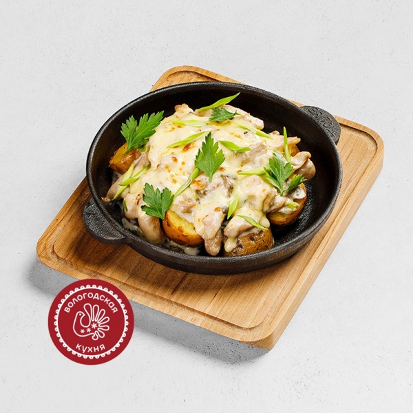 Жарёха Вологодская с курицей и грибами