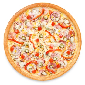 Пицца Деревенская большая - бесплатная доставка домой и в офис