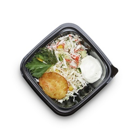 С крабовыми палочками и кускусом