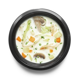 Сырный с грибами и брокколи